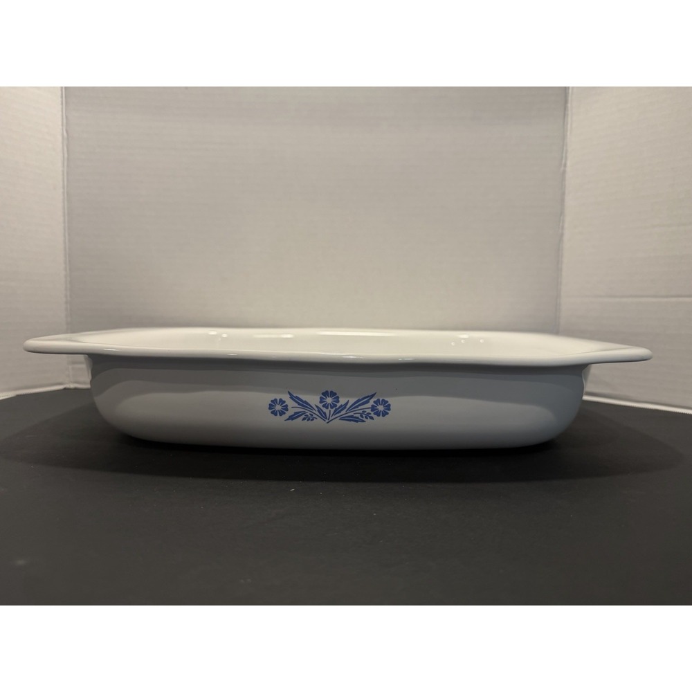 Vintage Corning Ware Blue Cornflower P-21 Roaster/Casserole Dish 13"x9"x2" ~USA!